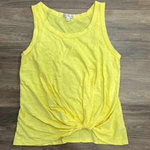 Nine Britton yellow tank with twist knot front detail size small